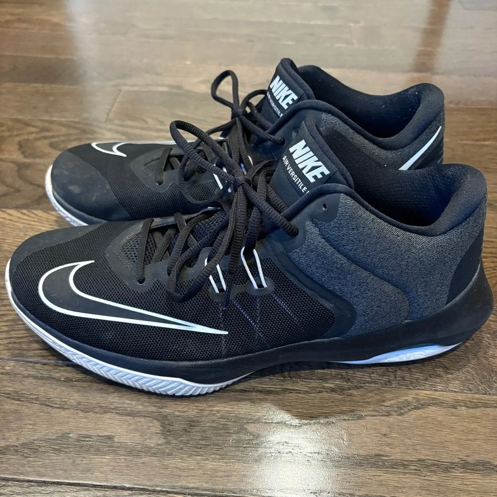Nike Air Versitile II Men's Basketball Shoes Size 12 Black White - Picture 4 of 13